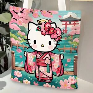 Hello Kitty Large Tote Bag -  Multicolor, Polyester Bag - Not Waterproof -Sanrio